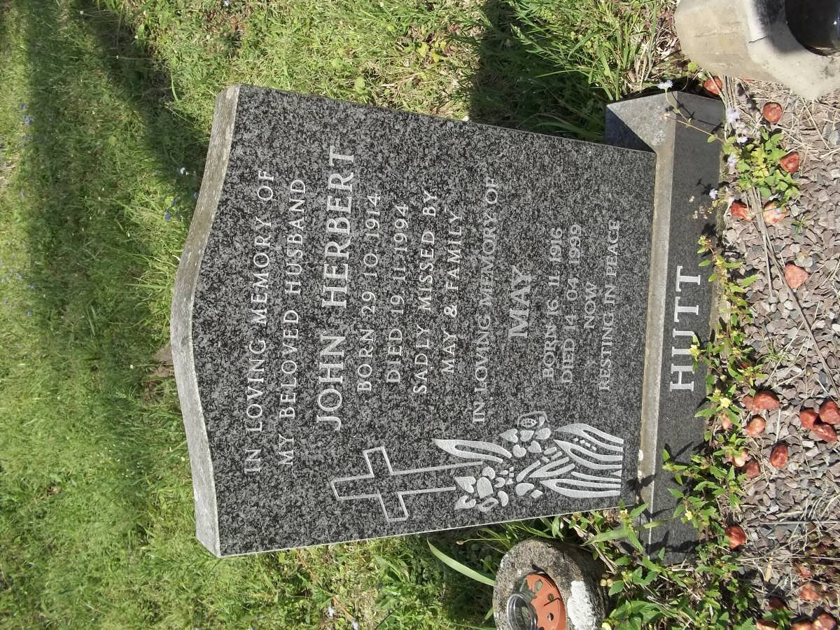 HUTT John Herbert 1914-1994 &amp; May 1916-1999