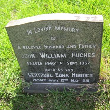 HUGHES John William -1957 &amp; Gertrude Edna -1991