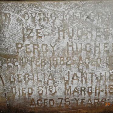 HUGHES Percy Fancis -1962 :: HUGHES Ize -1955 :: JANTJIES Cecilia -1971
