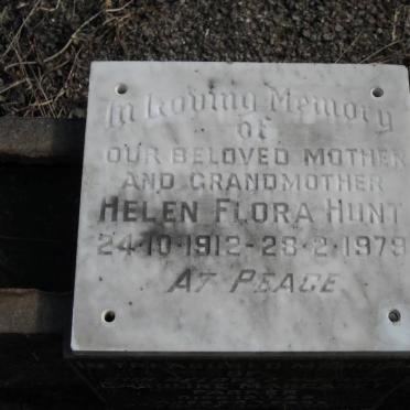 HUNT Helen Flora 1912-1979