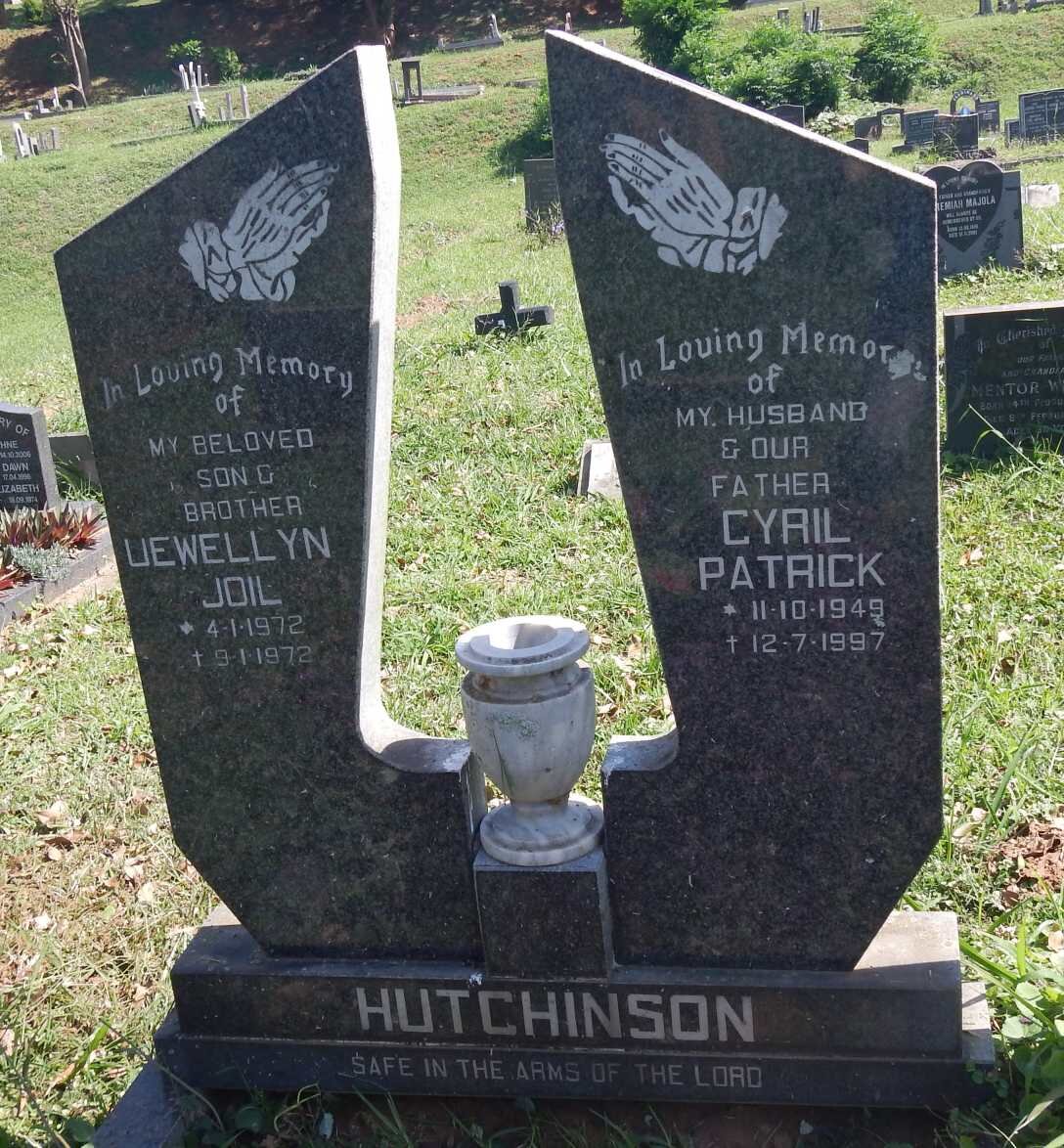 HUTCHINSON Cyril Patrick 1949-1997 :: HUTCHINSON Uewellyn Joil 1972-1972 