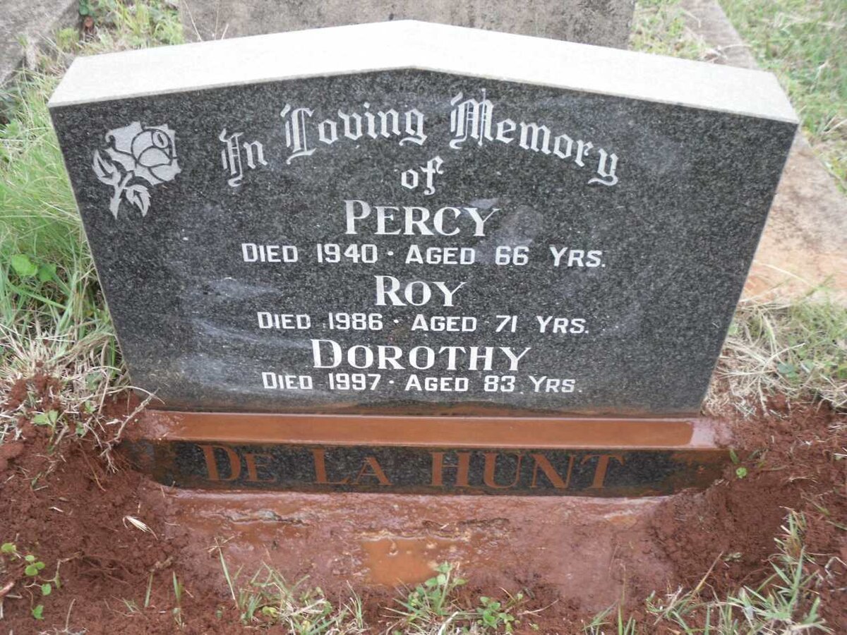 HUNT Percy, de la -1940 :: HUNT Roy, de la -1986 :: HUNT Dorothy, de la -1997