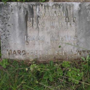 HUNTER Isaac -1944 &amp; Marian -1923 :: HUNTER Margaret Eileen -1959