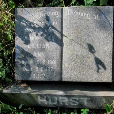 HURST Lillian Ann 1901-1971