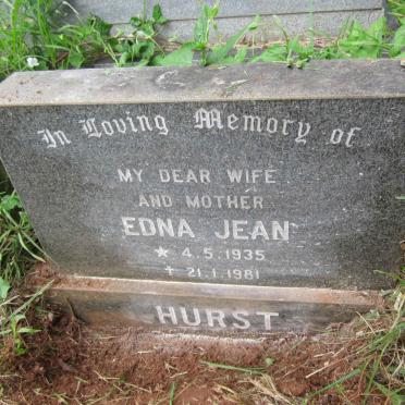 HURST Edna Jean 1935-1981