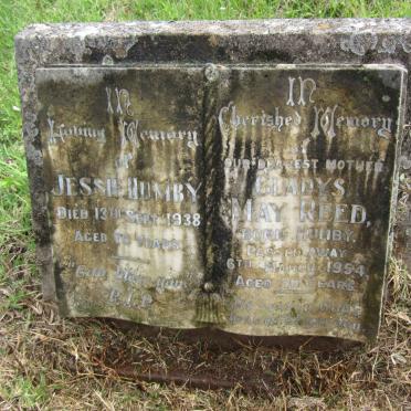 HUMBY Jesse -1938 :: REED Gladys May nee HUMBY -1954 