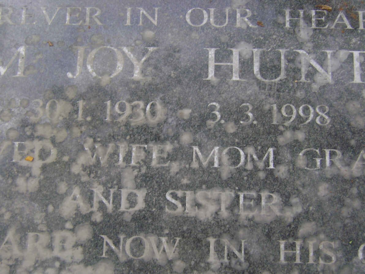 HUNTER Pam Joy 1930-1998