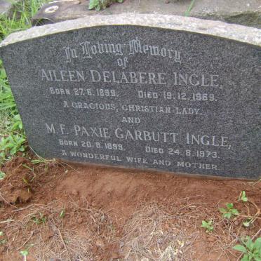 INGLE Aileen Delabere 1899-1969 :: INGLE M.F. Paxie Garbutt 1899-1973