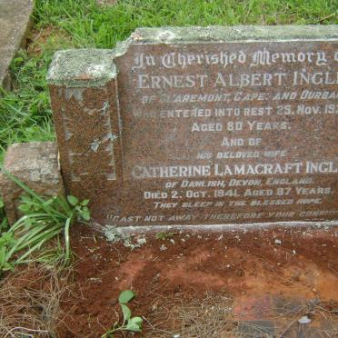 INGLE Ernest Albert -1939 &amp; Catherine Lamacraft -1941