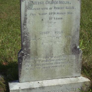 INGLIS Robert -1956 &amp; Jessie Gillies -1916 :: INGLIS Jessie Paterson 1899-1982