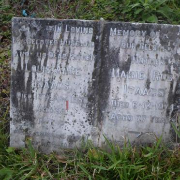 ISAACS Louis Ange -1950 &amp; Marie Ruby -1974