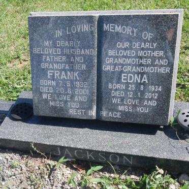 JACKSON Frank 1932-2001 &amp; Edna 1934-2012