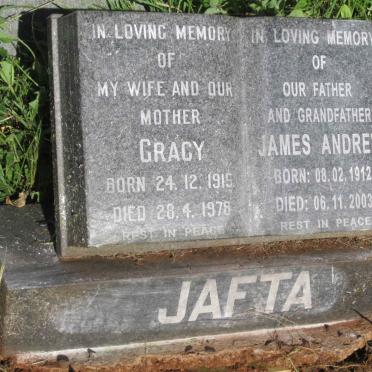 JAFTA James Andrew 1912-2003 &amp; Gracy 1915-1978