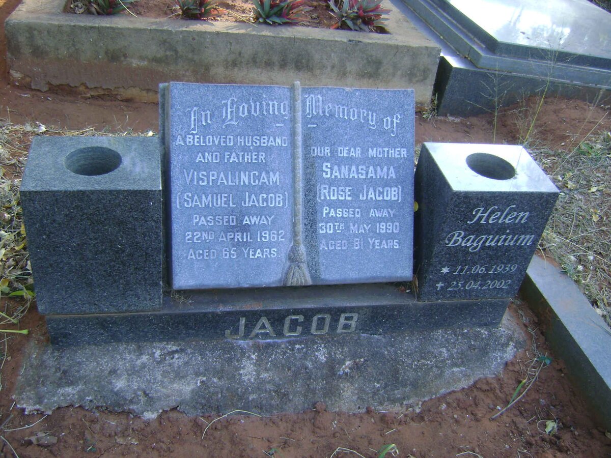 JACOB Vispalingam -1962 &amp; Sanasama -1990 :: BAGUIUM Helen 1939-2002