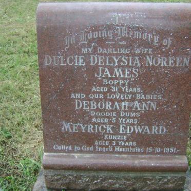 JAMES Dulcie Delysia Noreen :: JAMES Deborah Ann :: JAMES Meyrick Edward