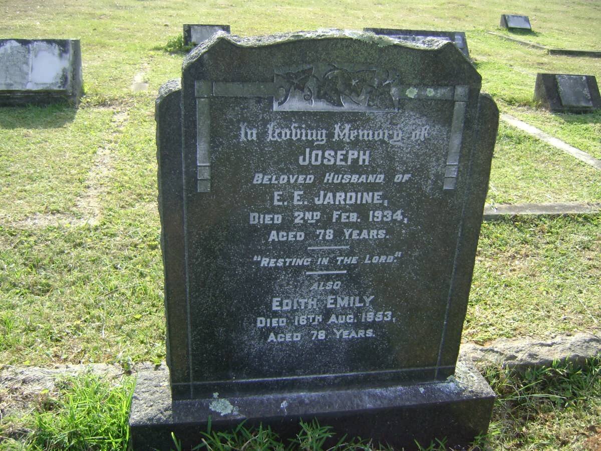 JARDINE Joseph -1934 &amp; Edith Emily -1953