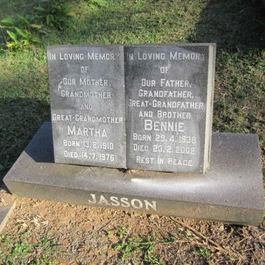 JASSON Bennie 1938-2002 :: JASSON Martha 1910-1976