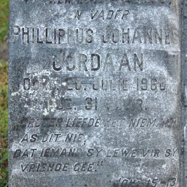 JORDAAN Phillippus Johannes -1960