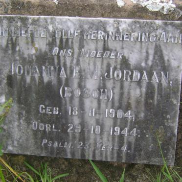 JORDAAN Johanna E.M. nee BOSCH 1904-1944