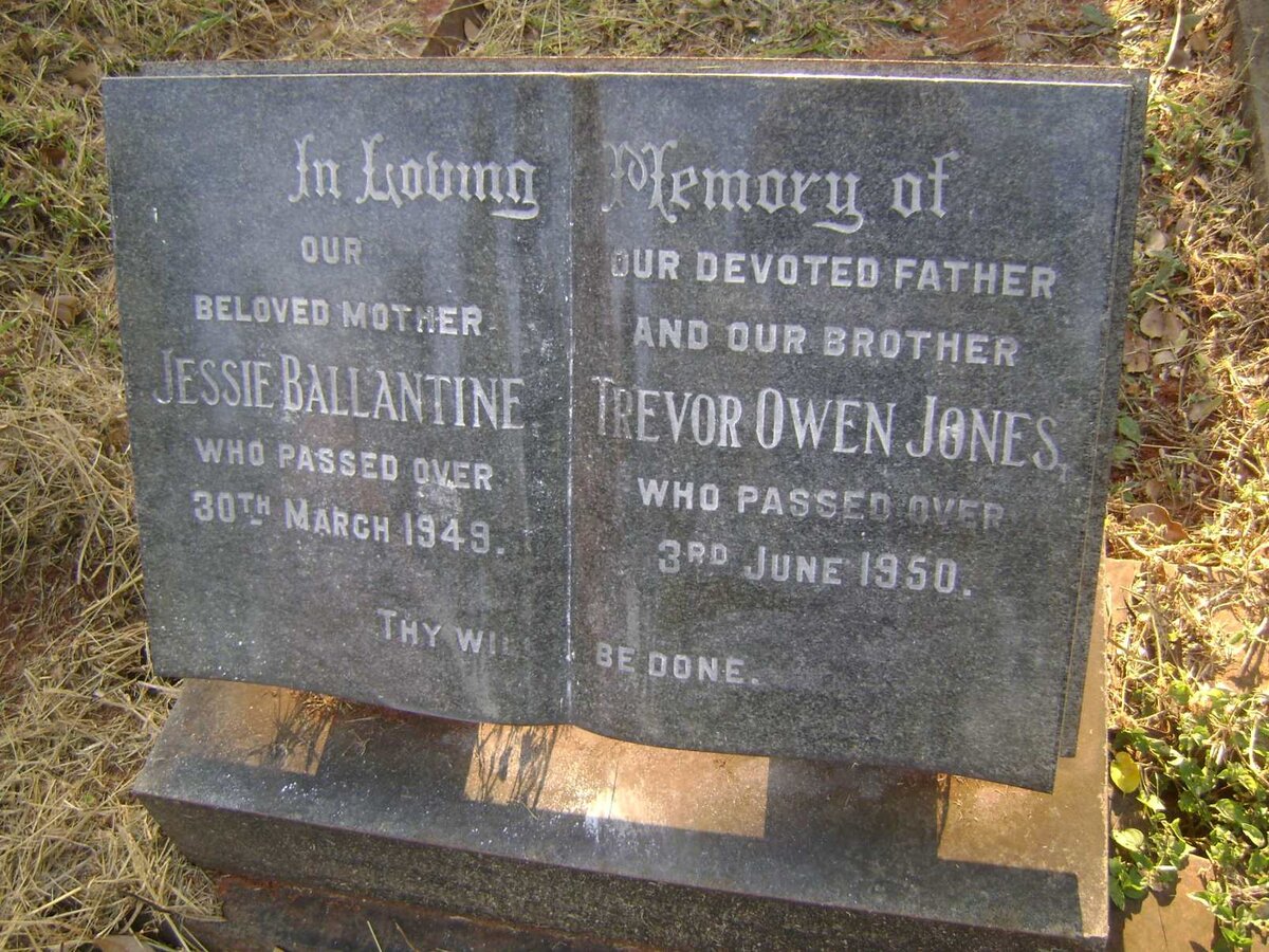 JONES Trevor, OWEN -1950 &amp; Jessie Ballantine -1949