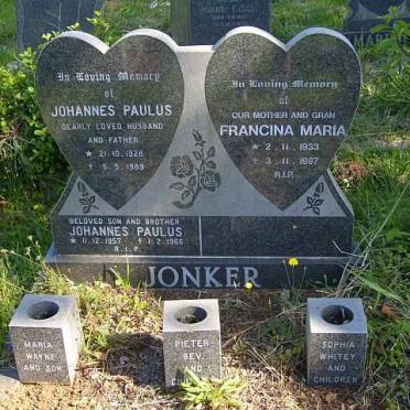 JONKER Johannes Paulus 1928-1989 &amp; Francina Maria 1933-1997 :: JONKER Johannes Paulus 1957-1966