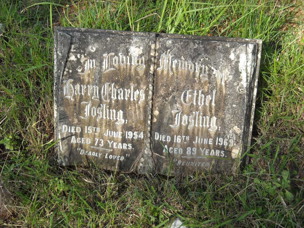 JOSLING Harry Charles -1954 &amp; Ethel -1969