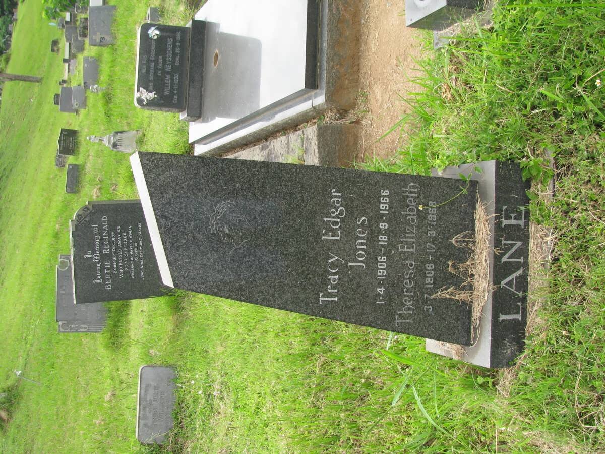 JONES Tracy Edgar 1906-1966 :: LANE Theresa Elizabeth 1906-1968