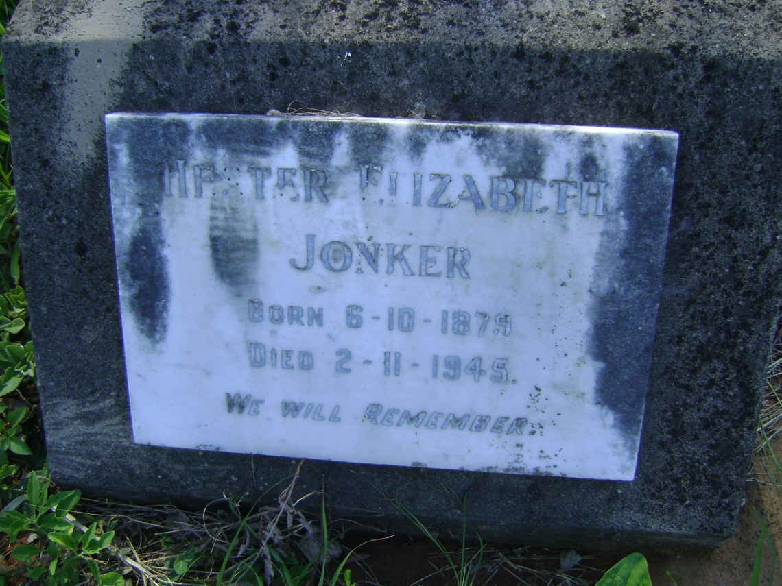 JONKER Hester Elizabeth 1879-1945