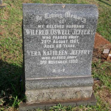JEFFERY Wilfred Oswell -1967 :: JEFFERY Vera Kathleen -1990