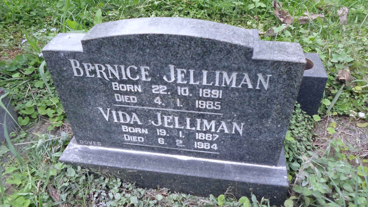 JELLIMAN Bernice 1891-1985 :: JELLIMAN Vida 1887-1984