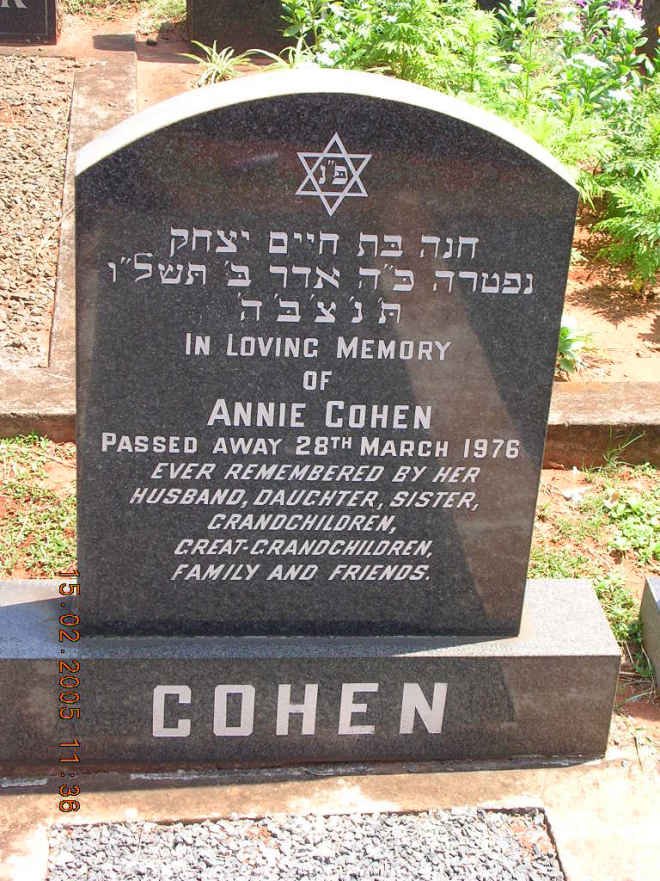 COHEN Annie -1976