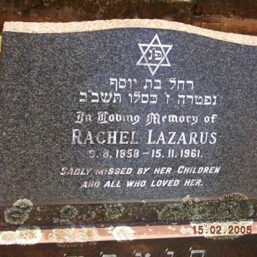 LAZARUS Rachel 1858-1961