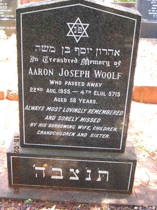WOOLF Aaron Joseph -1955