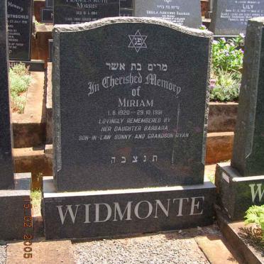 WIDMONTE Miriam 1920-1991