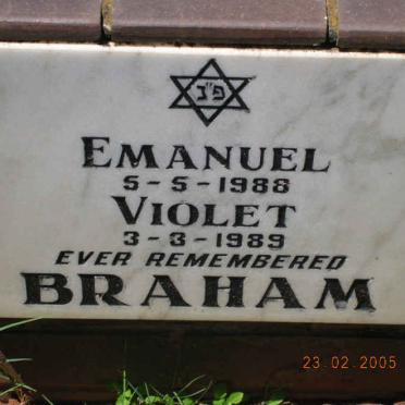 BRAHAM Emanuel -1988 &amp; Violet 1989