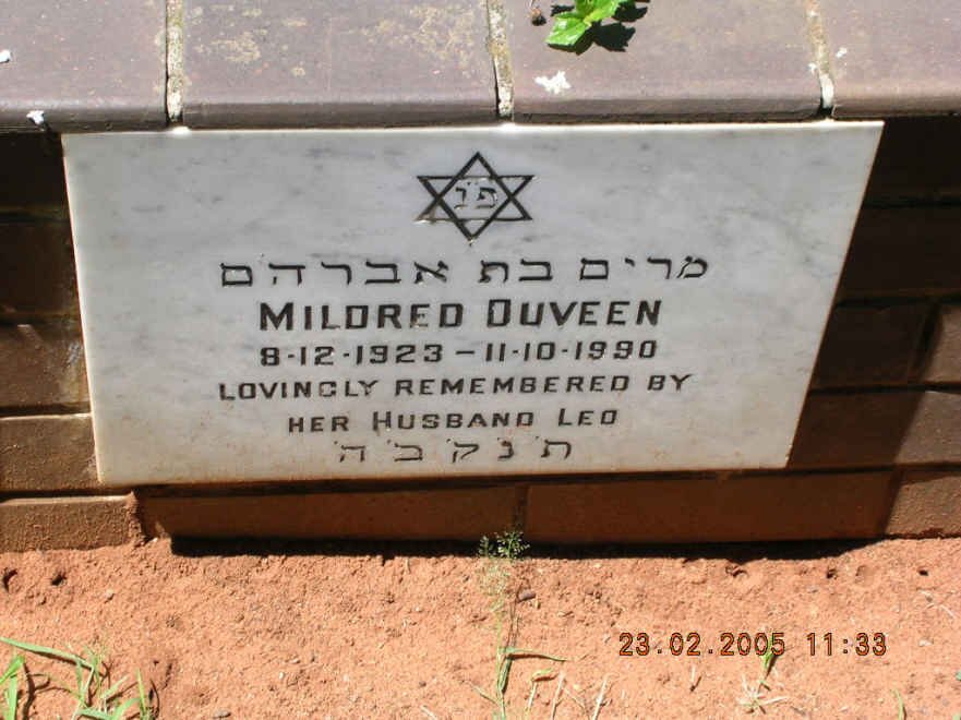 DUVEEN Mildred 1923-1990