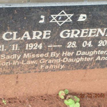 GREENE Clare 1924-2002