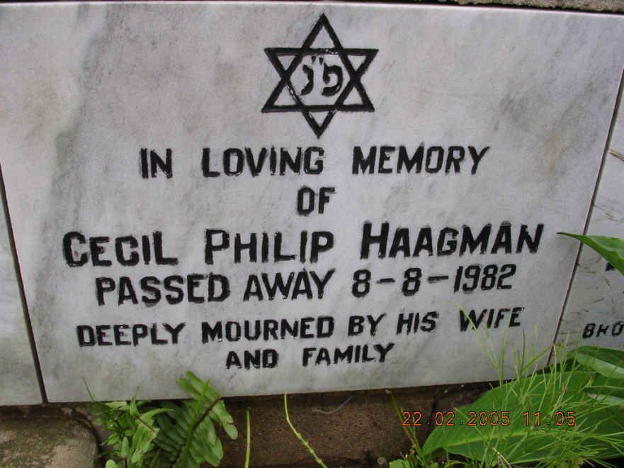 HAAGMAN Cecil Philip -1982