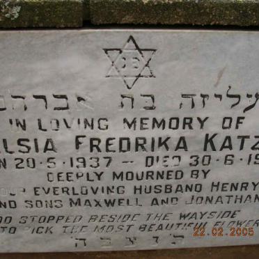 KATZ Elsia Fredrika 1937-1987