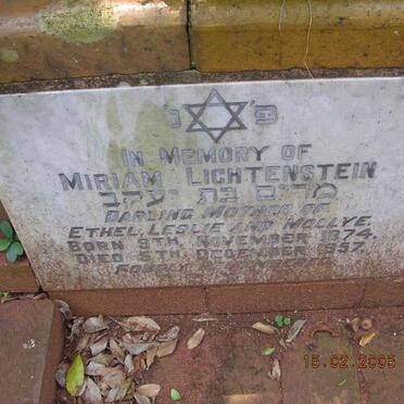 LICHTENSTEIN Miriam 1874-1957