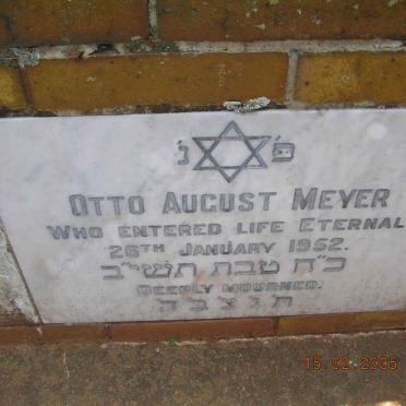 MEYER Otto August -1952