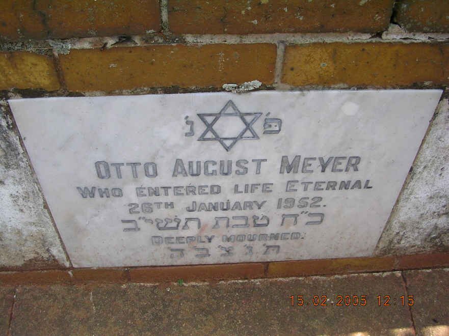 MEYER Otto August -1952