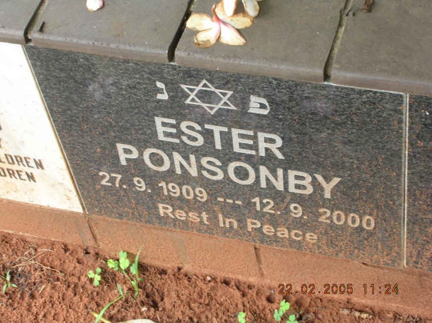 PONSONBY Ester 1909-2000