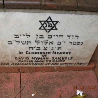 SAMUELS David Hyman -1972