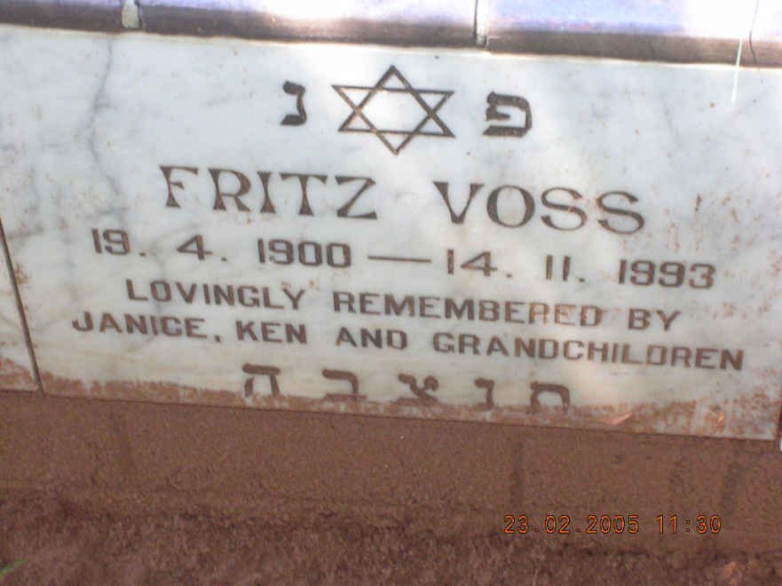 VOSS Fritz 1900-1993