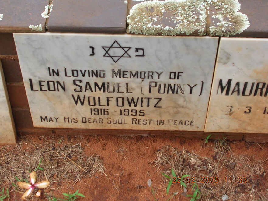 WOLFOWITZ Leon Samuel 1916-1996