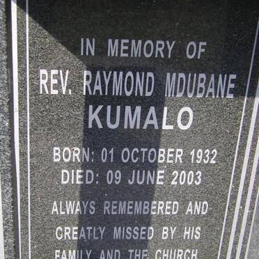 KUMALO Raymond Mdubane 1932-2003