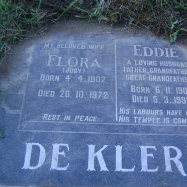 KLERK Eddie, de 1901-1992 &amp; Flora 1902-1972