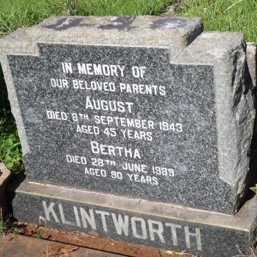KLINTWORTH August -1943 &amp; Bertha -1989