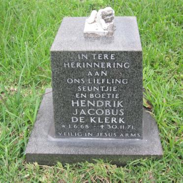 KLERK Hendrik Jacobus, de 1968-1971